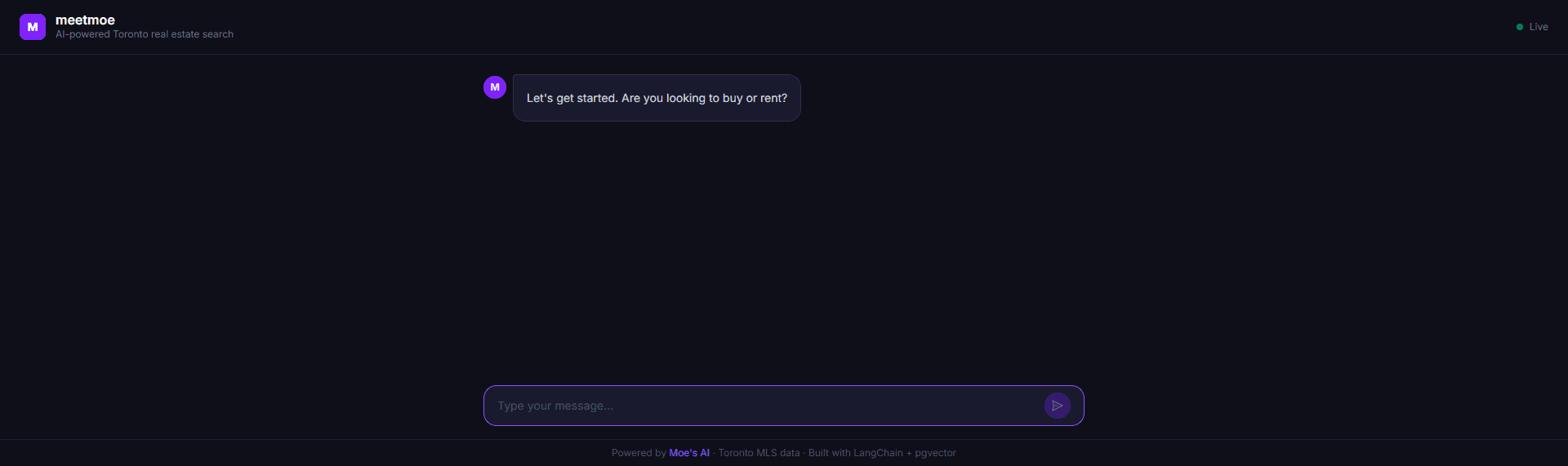 meetmoe opening screen